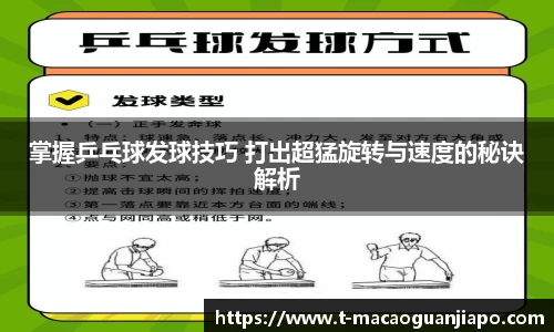 掌握乒乓球发球技巧 打出超猛旋转与速度的秘诀解析